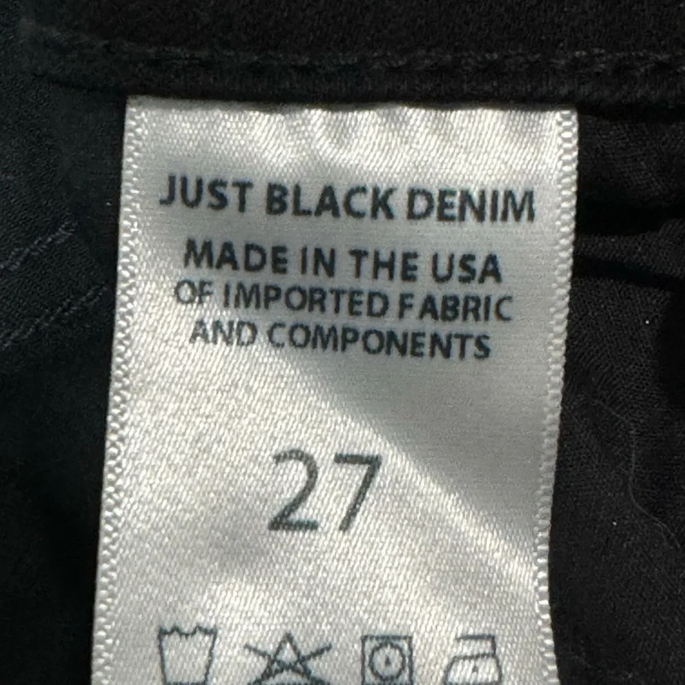 JBD High Rise Deconstructed Skinny Jean, Black Denim, Size 27, New without tags, - Picture 8 of 11